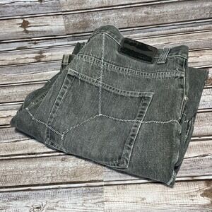 Vintage‎ Koman Jeans Y2K Baggy Stitching Black Size 38x32(31)